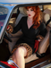 Black 1960s Leopard Plush V-Neck Pencil Dress: where 1960s romance meets her modern spirit