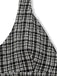 Black 1960s Plaid Deep V Halter Tankini Set - vintage fashion, retro style, classic black