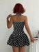 Black-1960s-Polka-Dot-Halter-Bubble-Dress, vintage, retro, dress