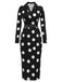 Black 1960s Polka Dot V-Neck Dress: timeless style reimagined