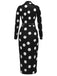 Black 1960s Polka Dot V-Neck Dress — vintage elegance for the modern woman