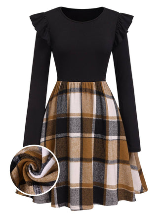 1960s Ruffed Plaid Patchwork Skater | 1960s | vintage dress, retro fashion