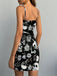 Black 1960s Skull Rose Halloween Bodycon Dress - vintage dress, retro fashion, classic black
