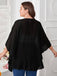 Black 1960s Solid Dolman Sleeve Loose Cover Up - vintage fashion, retro style, classic black
