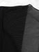 Black 1960s Solid Dolman Sleeve Loose Cover Up - vintage fashion, retro style, classic black