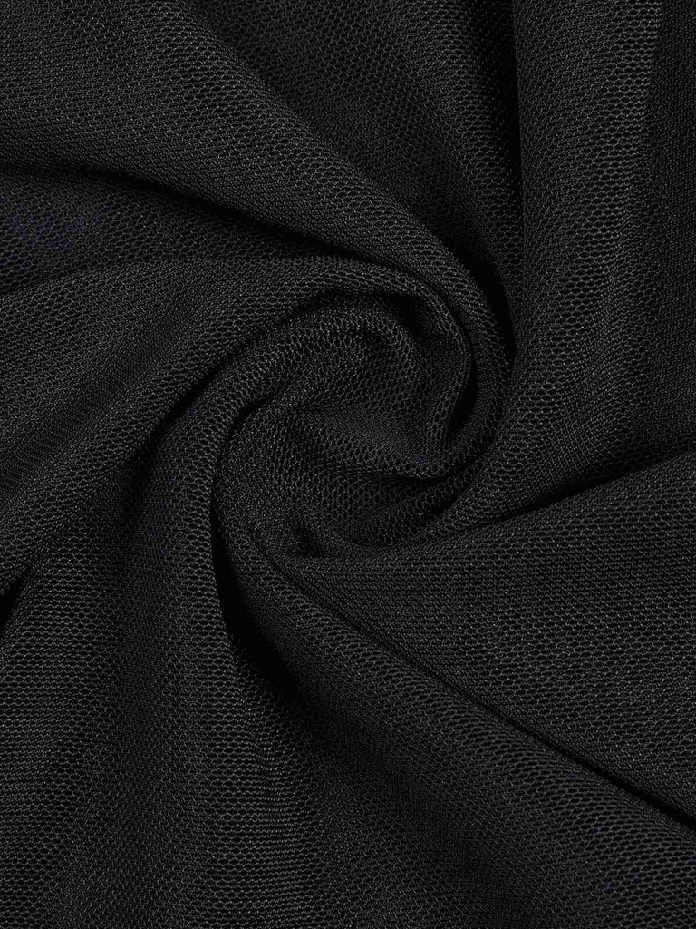 Black 1960s Solid Dolman Sleeve Loose Cover Up - vintage fashion, retro style, classic black