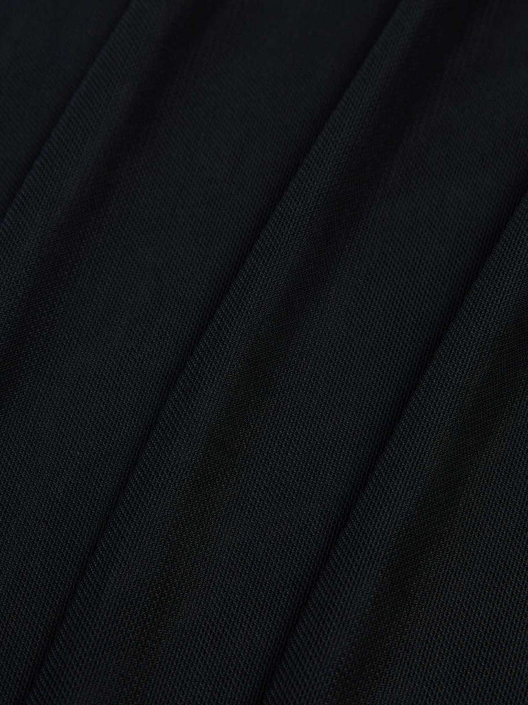 Black 1960s Solid Dolman Sleeve Loose Cover Up - vintage fashion, retro style, classic black