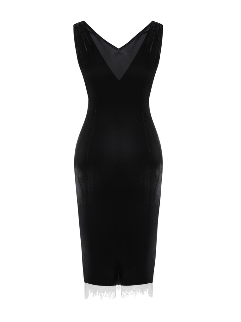 1960s Solid Velvet Bow Dress | 1960s | vintage dress, retro fashion