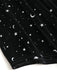 Black 1960s Star V-Neck Velvet Dress - vintage dress, retro fashion, classic black
