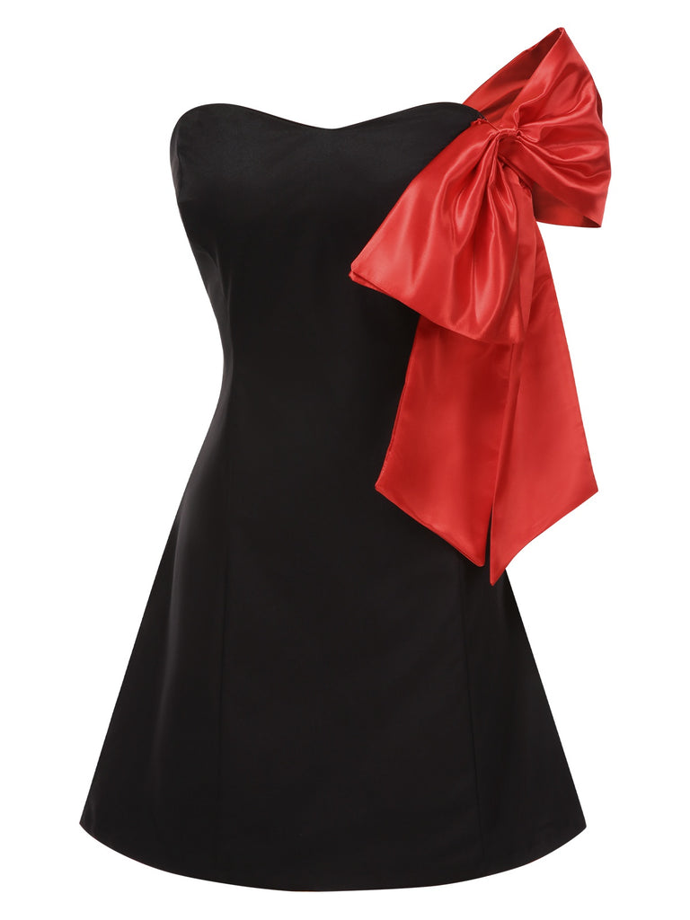 1960s Strapless Bow ALine Dress | 1960s | vintage dress, retro fashion