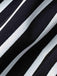 Black 1960s Striped Patchwork Lapel Pencil Dress, vintage dress, retro fashion - perfect for women who love vintage and retro fashion