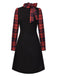 This Black 1960s Tie Neck Plaids Bow Dress wraps her in 1960s elegance, one twirl at a time