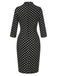 Black 1960s Tie Neck Polka Dots Dress, vintage dress, retro fashion - perfect for women who love vintage and retro fashion