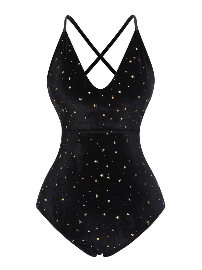 1960s Velvet Back Cross Straps | 1960s | vintage swimsuit, retro beachwear
