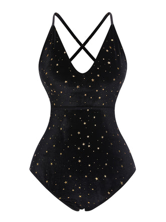 1960s Velvet Back Cross Straps | 1960s | vintage swimsuit, retro beachwear