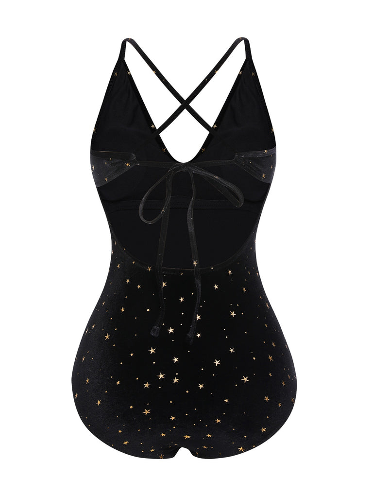 1960s Velvet Back Cross Straps | 1960s | vintage swimsuit, retro beachwear