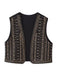 Black 1960s Vintage Embroidered Vest Jacket: timeless style reimagined
