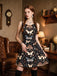 Black 1960s Witch Moth Butterfly A-Line Dress - vintage dress, retro fashion, classic black
