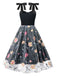 Black 1970s Embroidered Floral Patchwork Mesh Dress, vintage dress, retro fashion, floral print - perfect for women who love vintage and retro fashion