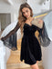 Black 1970s Halloween Lace Bat Sleeves Dress — the kind of 1970s dress that makes strangers smile