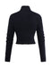 Black 1970s Halloween Pumpkin Faux Mink Sweater - vintage fashion, retro style, classic black