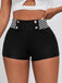 This Black 1970s Houndstooth Patchwork Tight Shorts whispers 1970s secrets to those who notice
