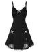 She slips into this Black 1970s Lace Patchwork Straps Nightgown and suddenly it's a 1970s daydream