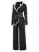 1970s Lapel Color Block Belted | 1970s | vintage romper, retro jumpsuit
