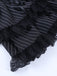 Black 1970s Floral Square Neck Striped Dress 9