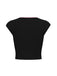 Black 1980s Cutout Flower Crop Top - vintage fashion, retro style, classic black