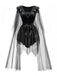Black 1980s Devil Bat Punk Style Mesh Dress - vintage dress, retro fashion, classic black