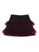 Black 1980s Gothic Steampunk Mesh Ruffles Mini Skirt: 1980s grace for the woman who dances through life