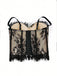 Black 1980s Lace Steampunk Herringbone Corset - vintage fashion, retro style, classic black