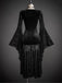 Black 1960s Lace V Neck Dress 2