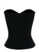 Black 1980s Punk Studded Corset Top - vintage fashion, retro style, classic black