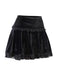 This Black 1980s Solid Embroidered Lace Skirt spins 1980s stories with every step