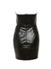 Black 1980s Solid Steampunk Leather Pencil Dress — the kind of 1980s dress that makes strangers smile