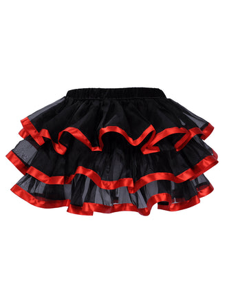 She sways in this Black 1980s Steampunk Mesh Patchwork Cake Skirt and it's pure 1980s magic