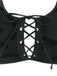 Black 1980s Strap Bat Mesh Gothic Bikini Set - vintage fashion, retro style, classic black