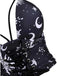 Black 1980s Strap Galaxy Print Gothic Bikini Set - vintage fashion, retro style, classic black