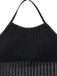 Black 1980s Tie High Waist Knit Tankini 5