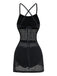 Black 1980s Tie High Waist Knit Tankini 6