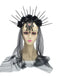 Black Gothic Rose Veil Headpiece with Spikes, vintage fashion, retro style - vintage inspired fashion