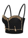 Black Halloween Punk Rivet Gothic Camisole: a vintage classic that whispers rather than shouts