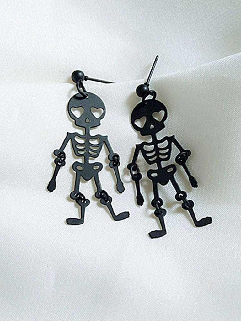 Black Halloween Skeleton Dangle Earrings: timeless style reimagined