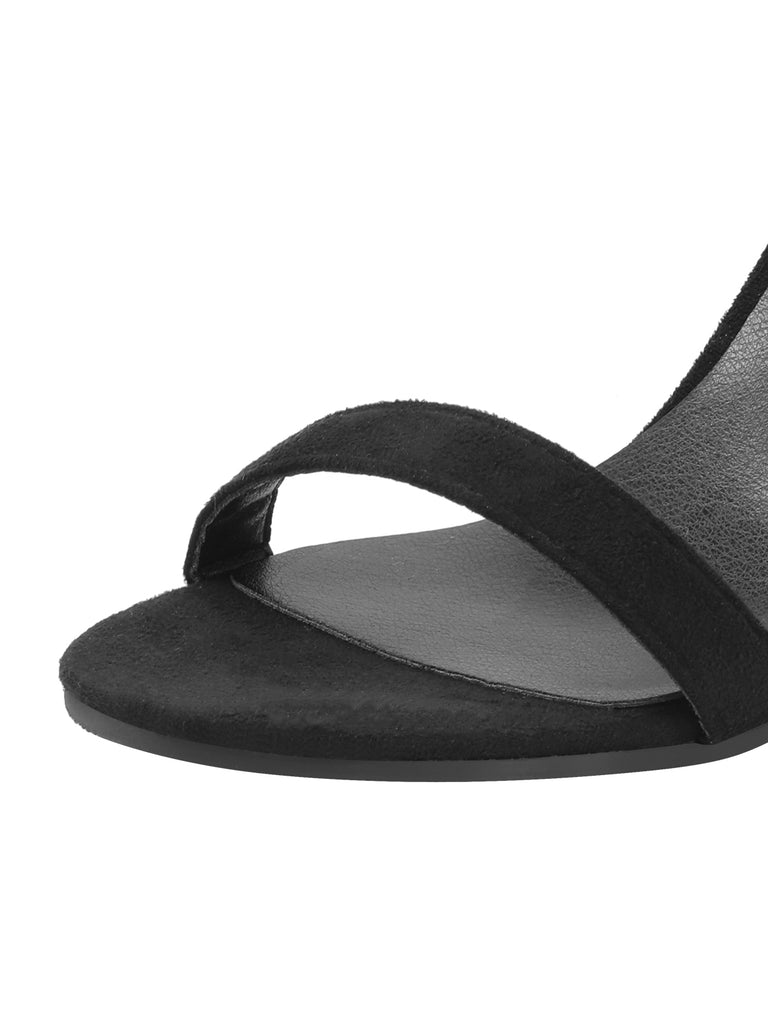 Black Pearl Chain Metal Point Toe Cone Heels, vintage shoes, retro heels - perfect for women who love vintage and retro fashion