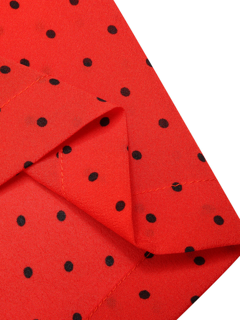 Black & Red 1930s Polka Dot Patchwork Jumpsuit, vintage romper, retro jumpsuit - perfect for women who love vintage and retro fashion