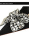 Black Rhinestone Satin Pointed Toe Stiletto Heels: timeless vintage elegance she makes her own
