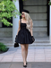 Black Solid Sleeveless Lace Mini Dress - vintage dress, retro fashion, classic black