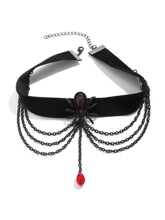 She adds this Black Spider Alloy Western Necklace and suddenly it's vintage perfection